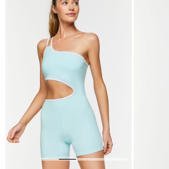 Forever 21 Active Cutout One-Shoulder Romper - Picture 2 of 5